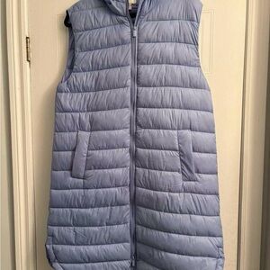 Only Women's Sky Blue Quilted Vest
